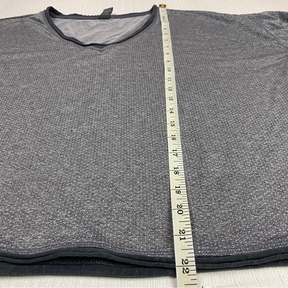 Prana Robyn V-Neck Relaxed Gray Long Sleeve Top - Picture 8 of 12
